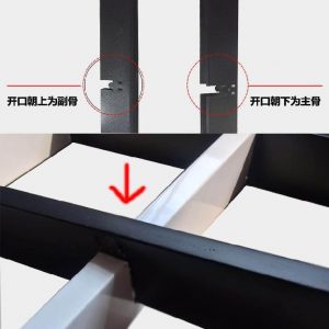 铝格栅吊顶材料集成天花美发店过道理发店隔板铁格栏客餐厅顶部